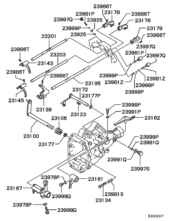 M/t gearshift control