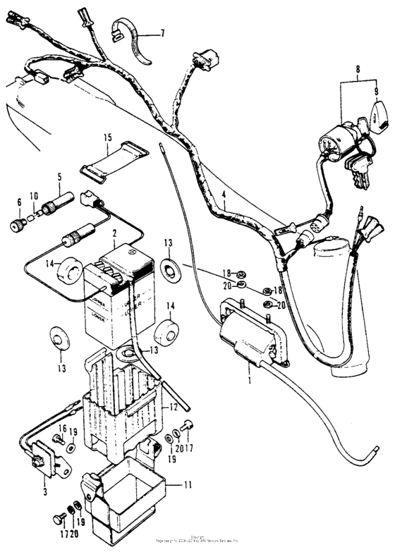 Wire harness + battery