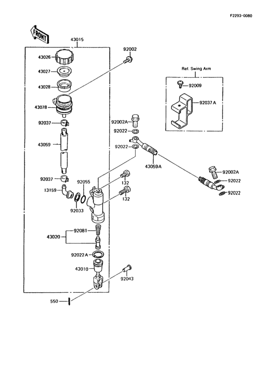 Rear master cylinder
