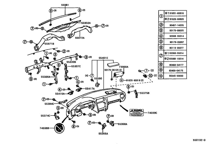 Instrument Panel & Glove Compartment