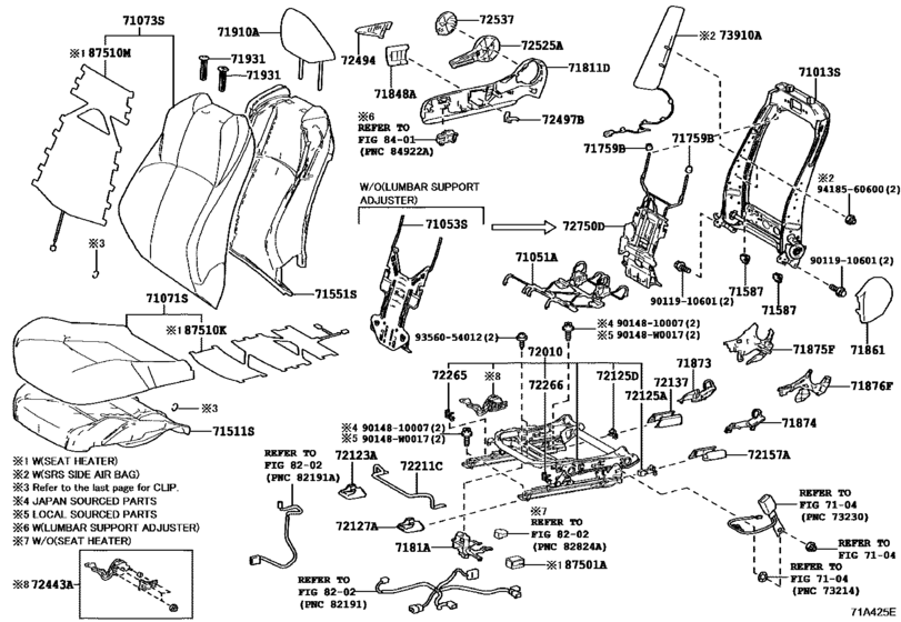 Front Seat & Seat Track