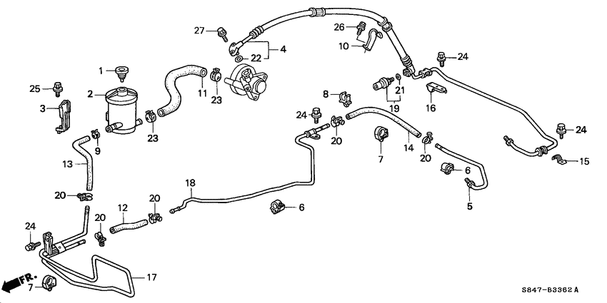Power steering lines