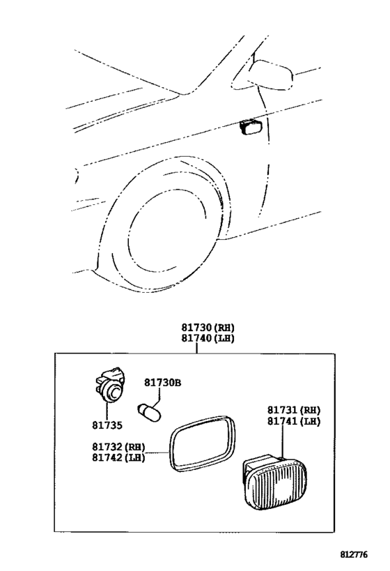 Side Turn Signal Lamp & Outer Mirror Lamp