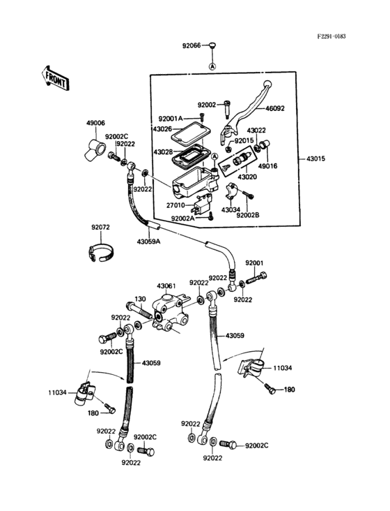 Front master cylinder