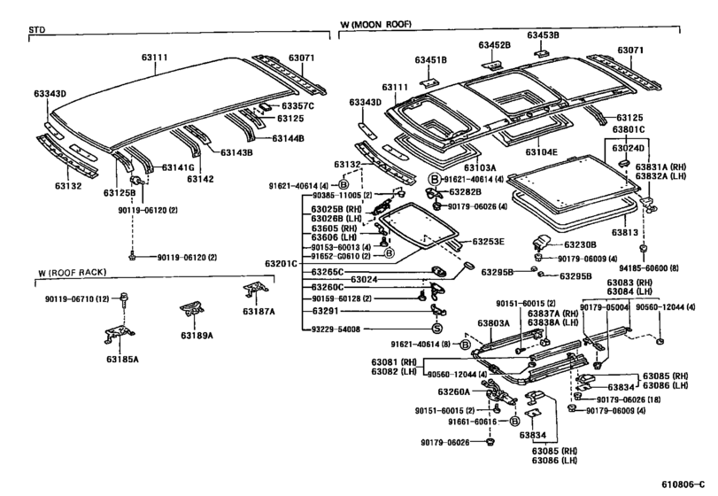 Roof Panel & Back Panel