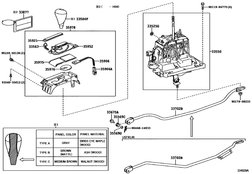 Shift Lever & Retainer