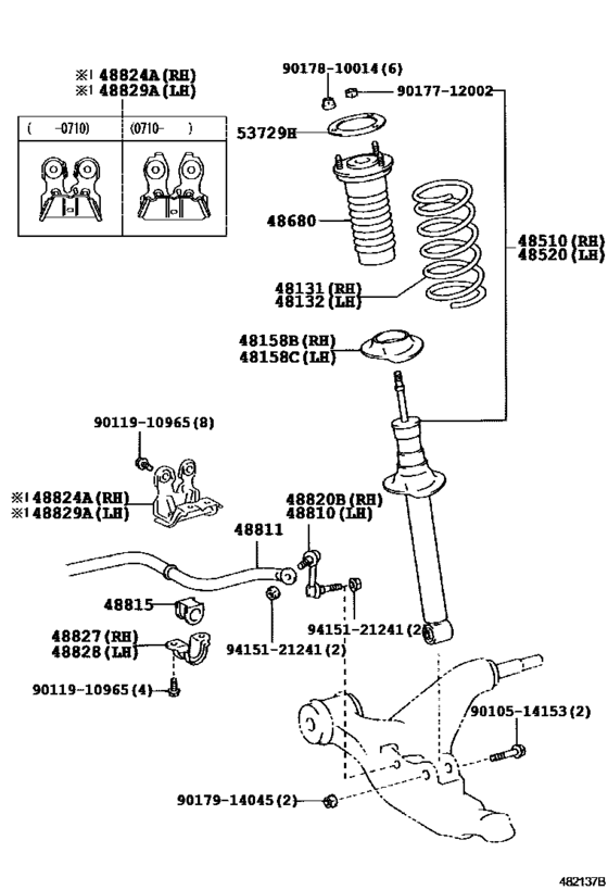 Front Spring & Shock Absorber for 2005 - 2013 Toyota LEXUS IS GSE20 ...