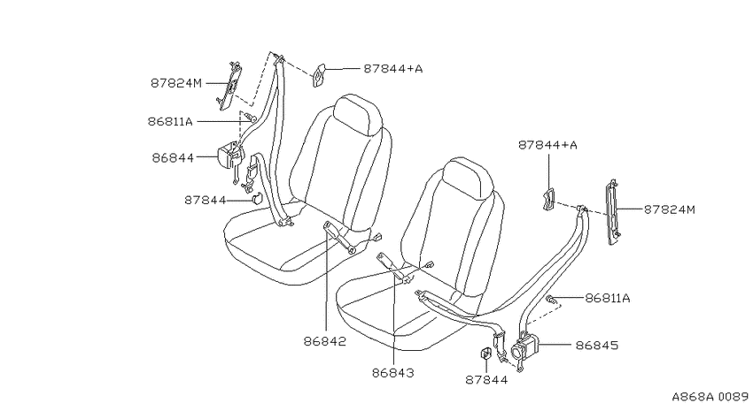 Front seat belt