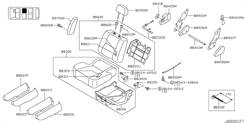 Rear seat