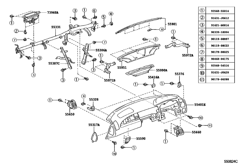 Instrument Panel & Glove Compartment