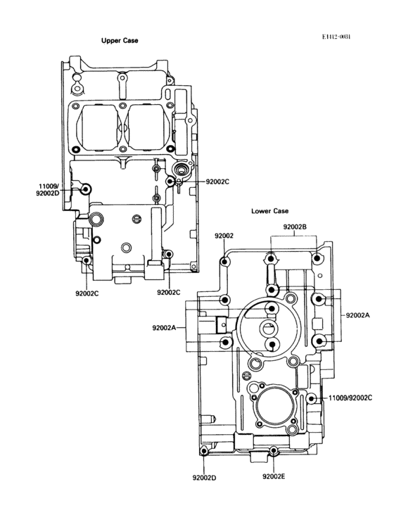Crankcase bolt pattern