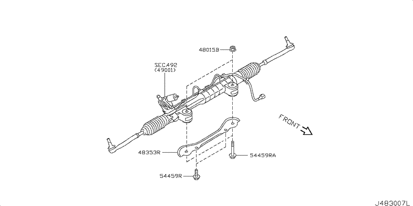 Steering gear mounting