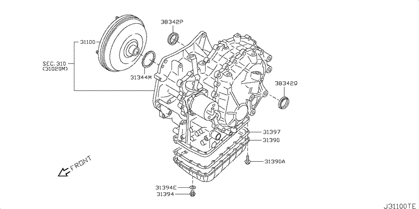 Torque converter,housing & case