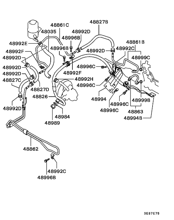 Power steering oil line