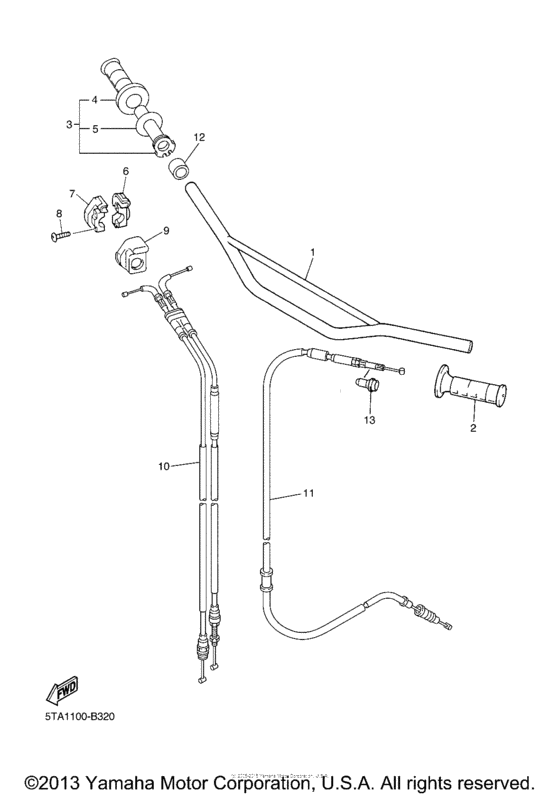 Steering handle & cable