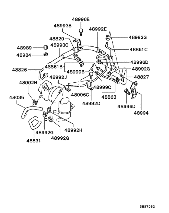 Power steering oil line