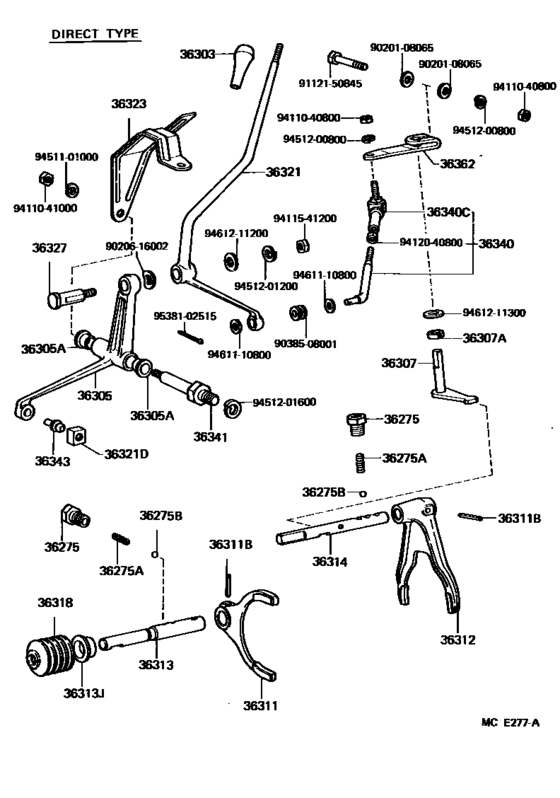 Transfer Lever & Shift Rod for 1988 - 1990 Toyota LAND CRUISER HJ61 ...