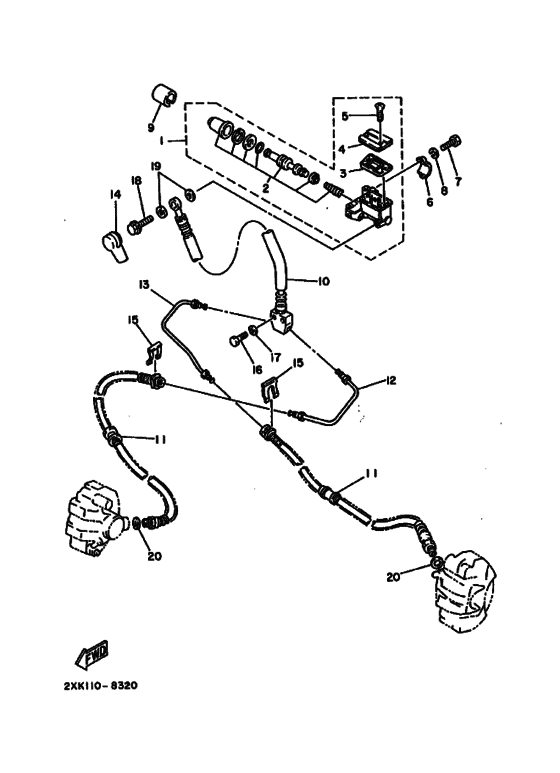 Front master cylinder