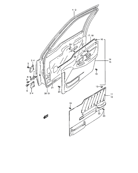 Front door panel