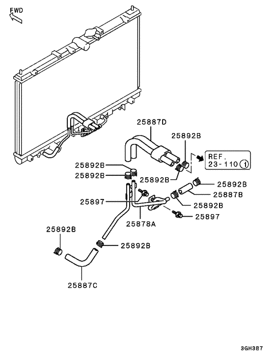 A/t oil cooler & tube