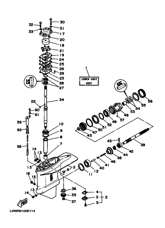 Lower casing & drive 1