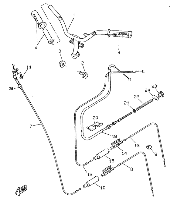 Steering handle & cable