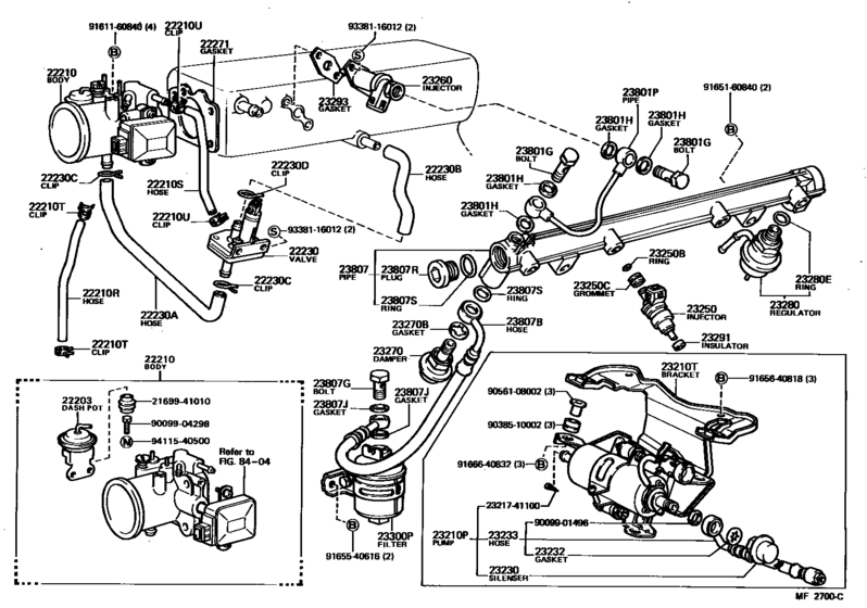 Fuel Injection System for 1981 - 1982 Toyota CELICA RA63 | Japan sales ...