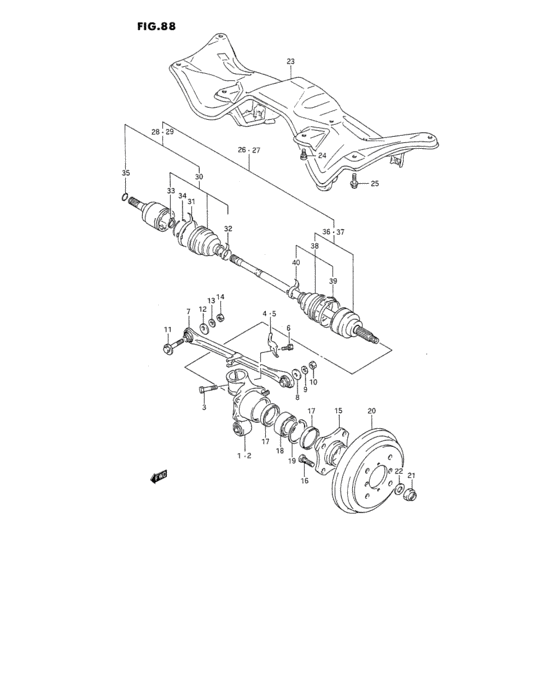 Rear axle
