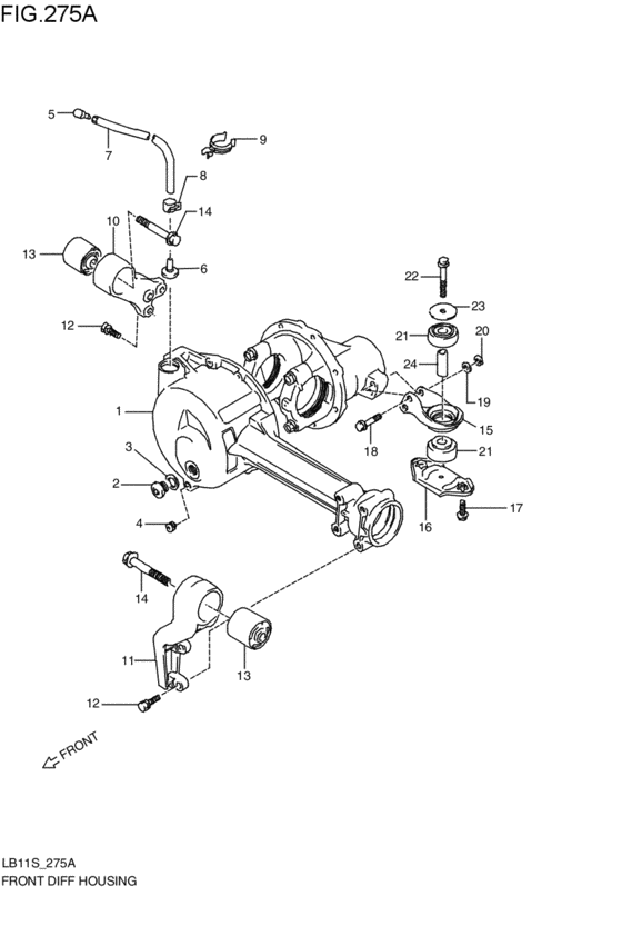 フロントデファレンシャルハウジング