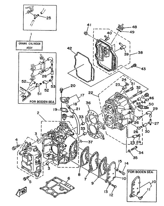 Cylinder. crankcase