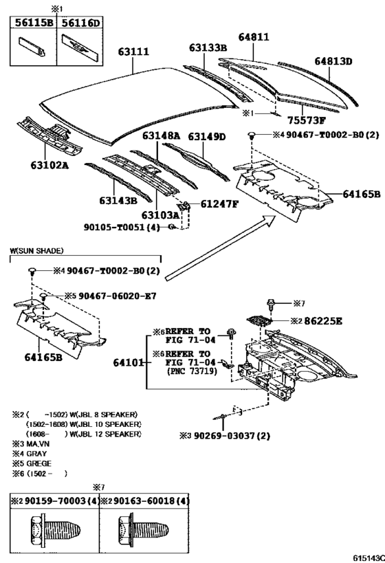 Roof Panel & Back Window Glass