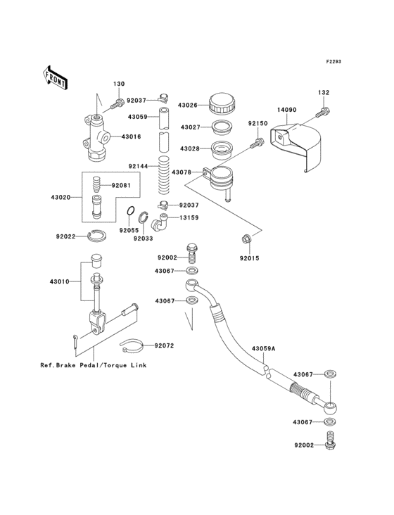 Rear master cylinder