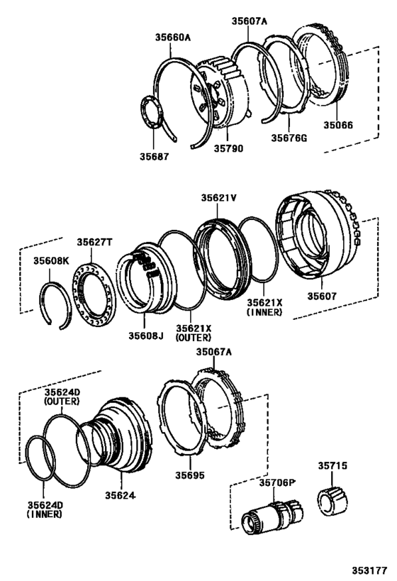 Center Support & Planetary Sun Gear (Atm)