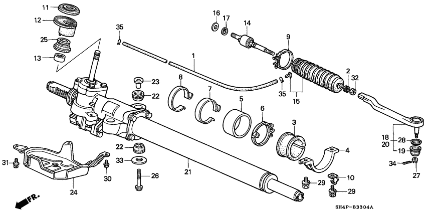 Power steering gear box