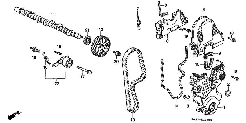 Camshaft/timing belt