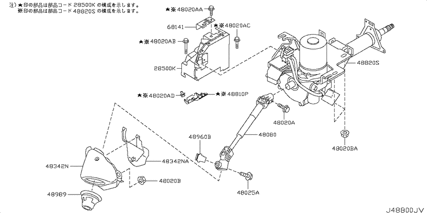 Steering column