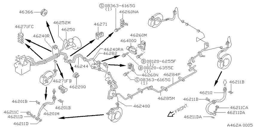Brake piping & control