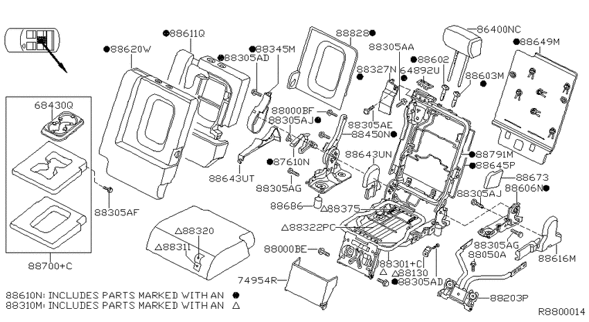 Rear seat
