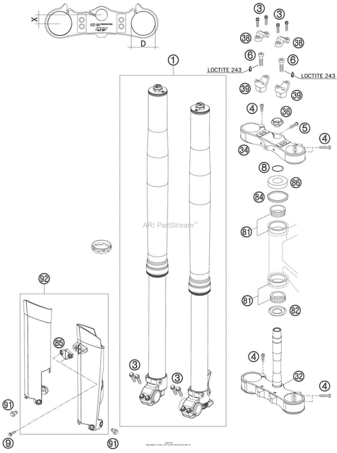 Front Fork, Triple Clamp
