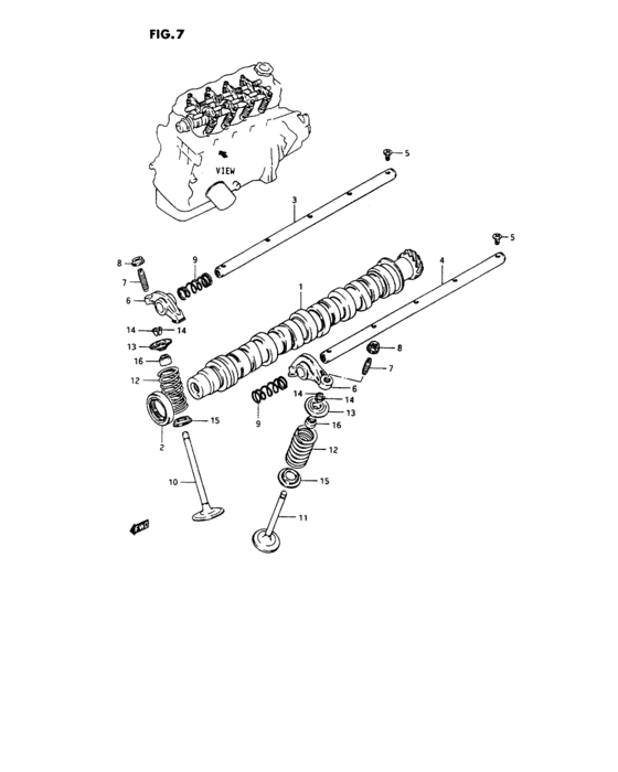 Cam shaft and valve