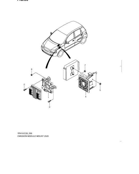 Emission module mount