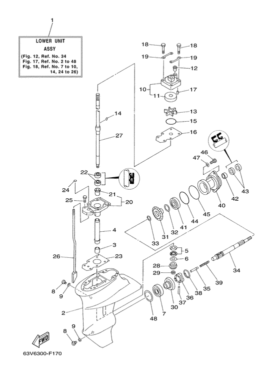 Lower casing & drive 1