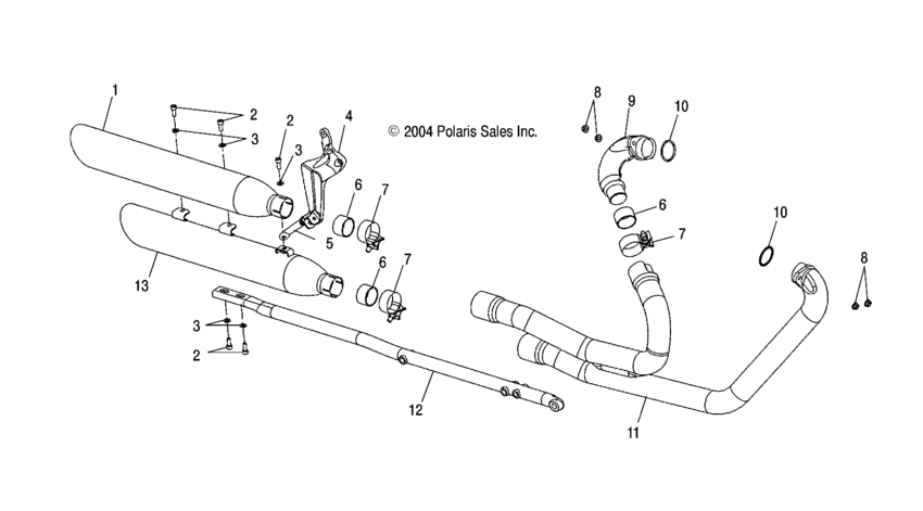Engine, exhaust system