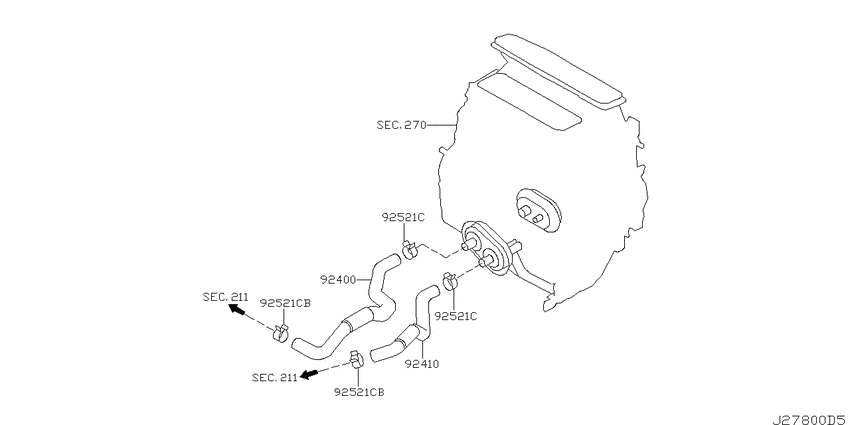 Heater piping
