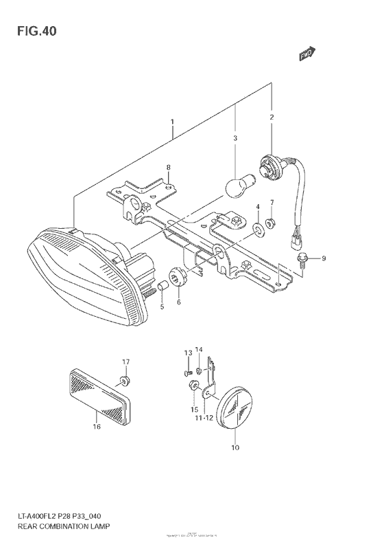 Rear Combination Lamp (Lt-A400Fz E28)
