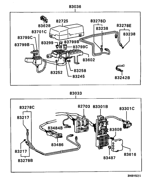 Wiring & attaching parts