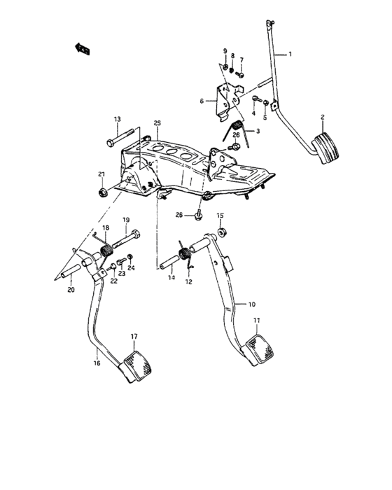Pedal and pedal bracket