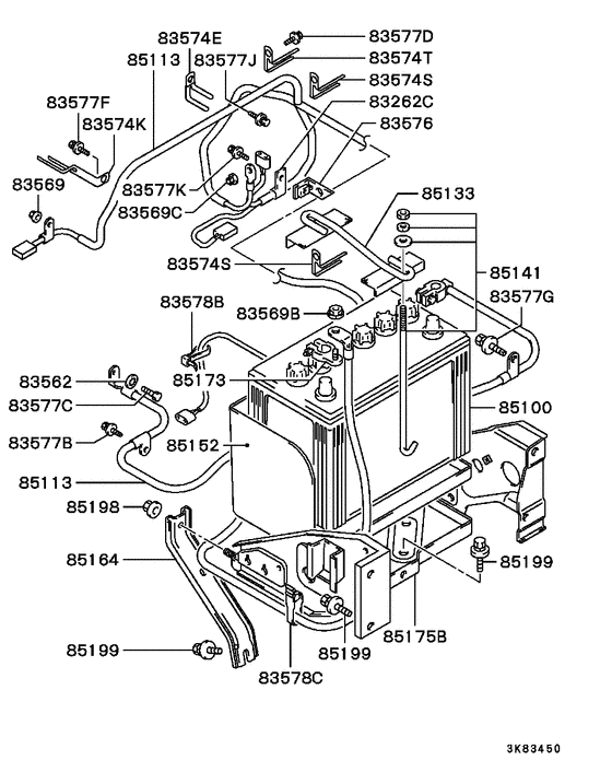 Battery cable & bracket