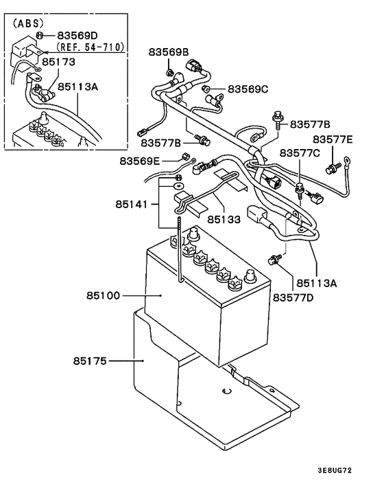 Battery cable & bracket