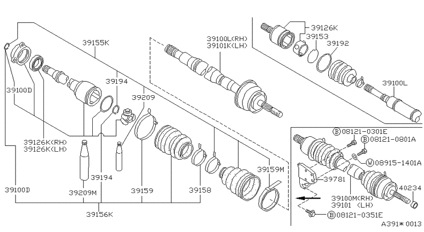 Front drive shaft (ff)